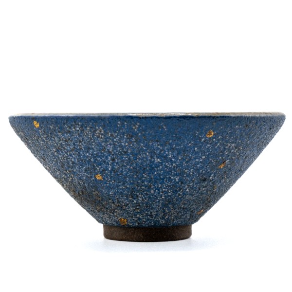 Unikat: Teebecher Meister Jiang (blau, flach)